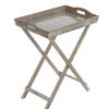 Mesas Baratas Tienda de Muebles en Las Palmas Mesitas Auxiliares | Mesa Con Bandeja Base De Cristal Troquelada 51X34X58Cm