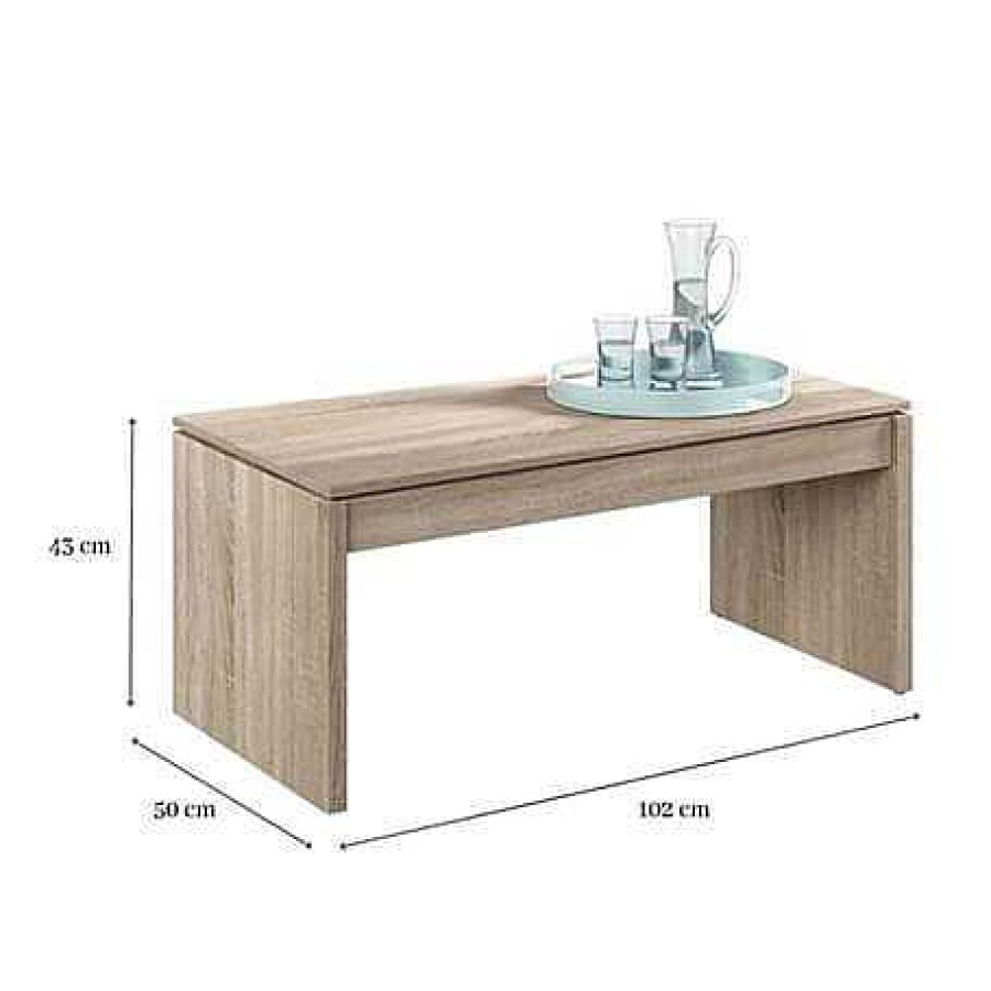 Mesas Baratas Tienda de Muebles en Las Palmas Mesas De Centro | Mesa Centro Elevable Roble