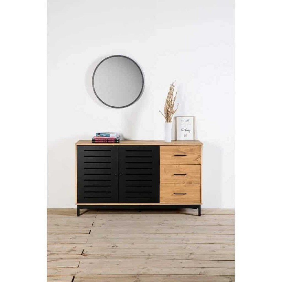 Muebles De Comedor Tienda de Muebles en Las Palmas | Aparador Roble Y Negro 141Cm Alessia