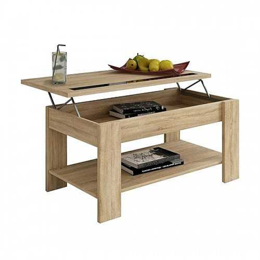 Mesas Baratas Tienda de Muebles en Las Palmas Mesas De Centro | Mesa Centro Elevable Gueda Blanco