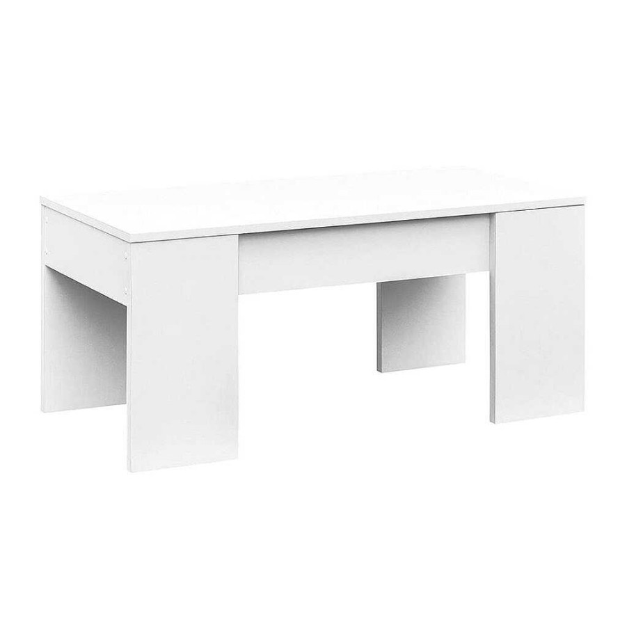 Mesas Baratas Tienda de Muebles en Las Palmas Mesas De Centro | Mesa De Centro Elevable Rectangular Blanco