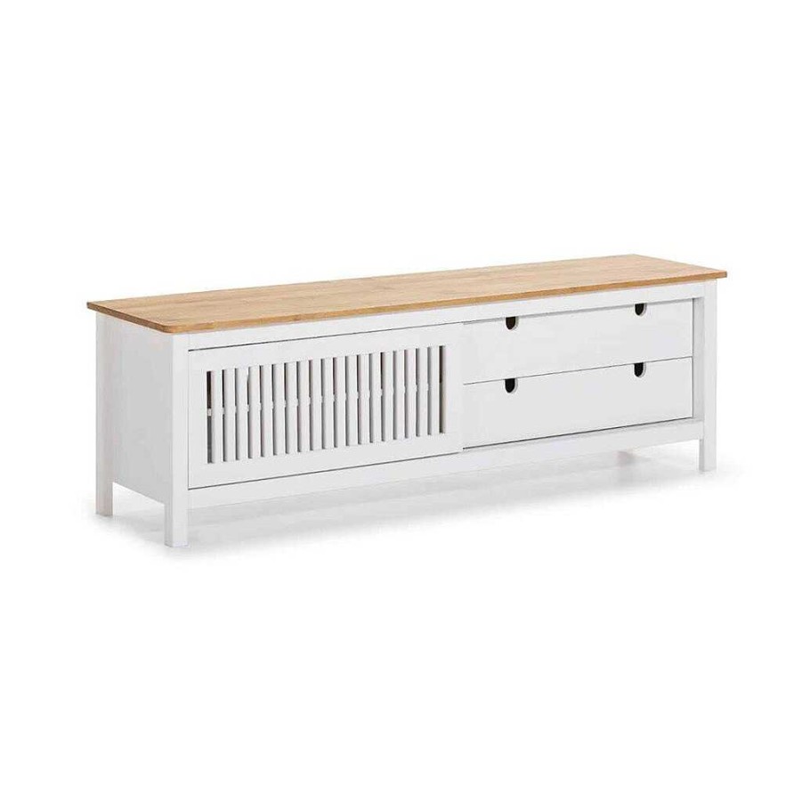 Muebles De Comedor Tienda de Muebles en Las Palmas | Mueble De Tv Bruna 158X40X50Cm Blanco / Cera