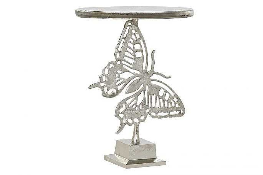 Mesas Baratas Tienda de Muebles en Las Palmas Mesitas Auxiliares | Mesita Auxiliar Aluminio Mariposa 38X38X52.5Cm